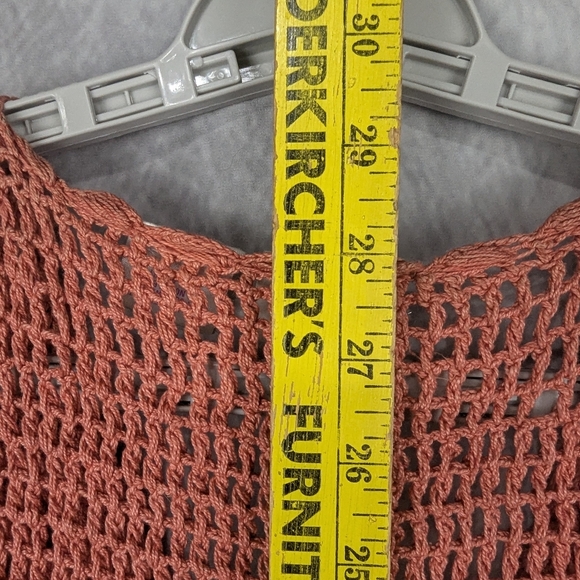 Fruit Phool Size Medium Crocheted Sweater Vest In Country Pink/Mauve Vintage - Picture 11 of 12